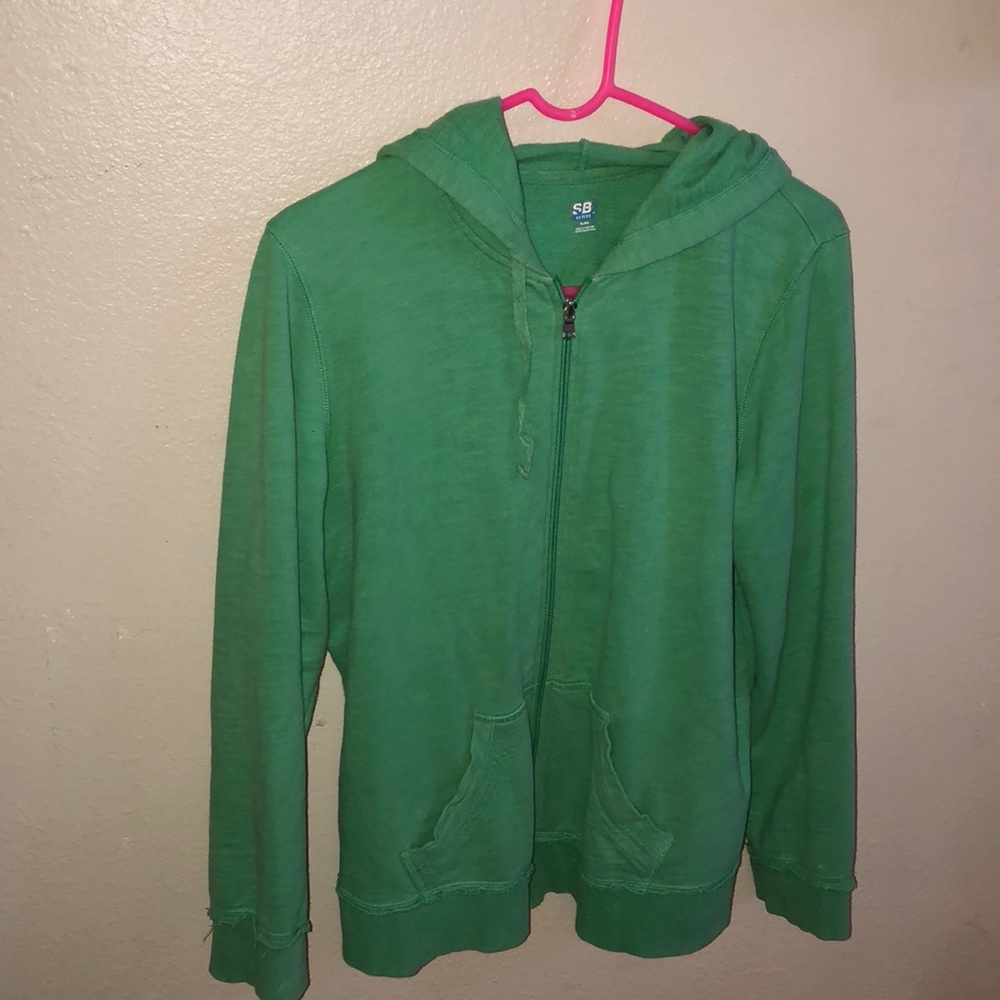 Green zip up hoodie
